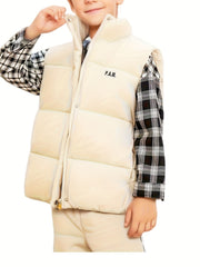 Sleeveless High Neck Jacket for Kids
