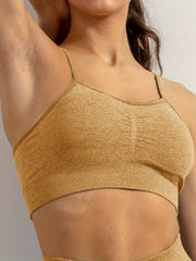 Women's 2pc Sports Suit High Waist Shorts + Bra