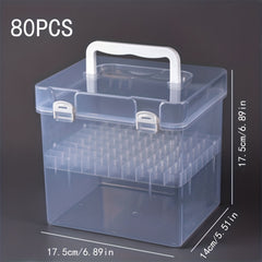 Marker Pen Storage Box Transparent Plastic Organizer