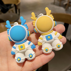3D Space Dragon Keychain PVC Zodiac Dragon Keychain Keyring Gift For Men Women