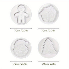12pcs Christmas Biscuit Mold Set Plastic Mold for Delicious Holiday Treats
