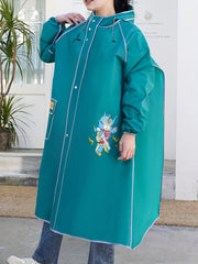 Kid's Cartoon Hooded Raincoat Waterproof Rain Poncho