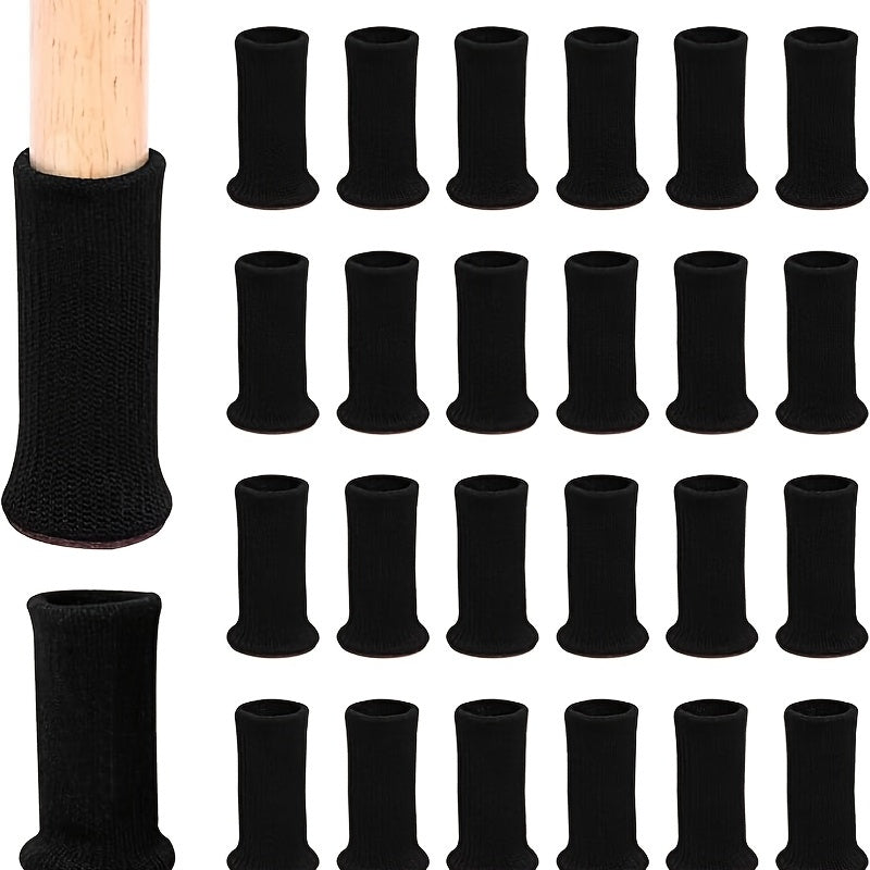 24pcs Woolen Chair Leg Socks Floor Protectors