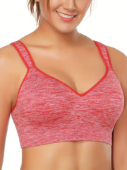 Wireless Sports Bra Comfy & Breathable Stretch Intimates Bra Women's Lingerie