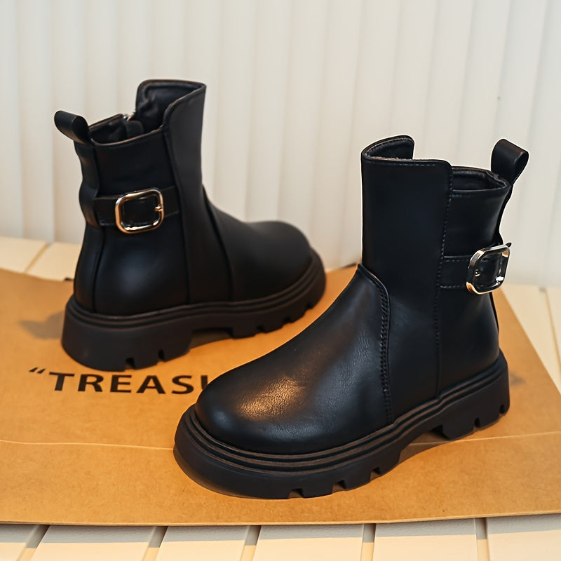Girl's High Top Riding Boots w/ Adjustable Buckle
