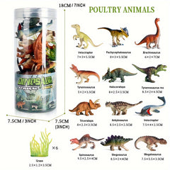 12pcs Mini Dinosaur Animal Set Action Figures Collection Kid Toy