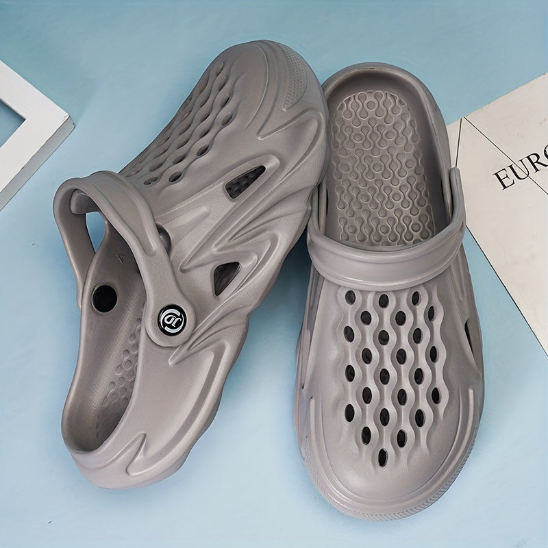 Men's Breathable Slip On Clog Sandals Cut Out Walking Slippers