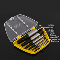 6pcs Damaged Screw Extractor Kit Easy Out Remover Tool