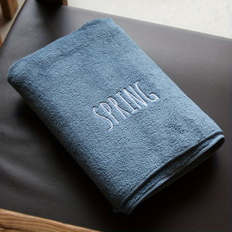 Dark Coral Fleece Embroidered Bath Sheet Soft Face Washing Bath Sheet