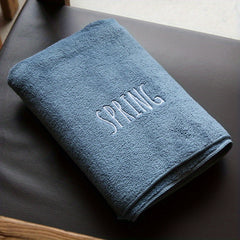 Dark Coral Fleece Embroidered Bath Sheet Soft Face Washing Bath Sheet