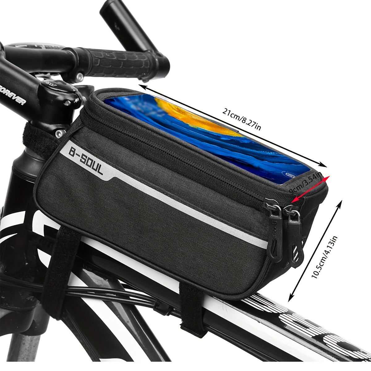B SOUL Bike Phone Bag Touch Screen Front Beam Saddle Bag
