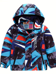 Waterproof Windproof Hooded Reflective Jacket Ski Coat