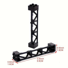 Tech Building Blocks Set with 2x10 Column Train Track Support