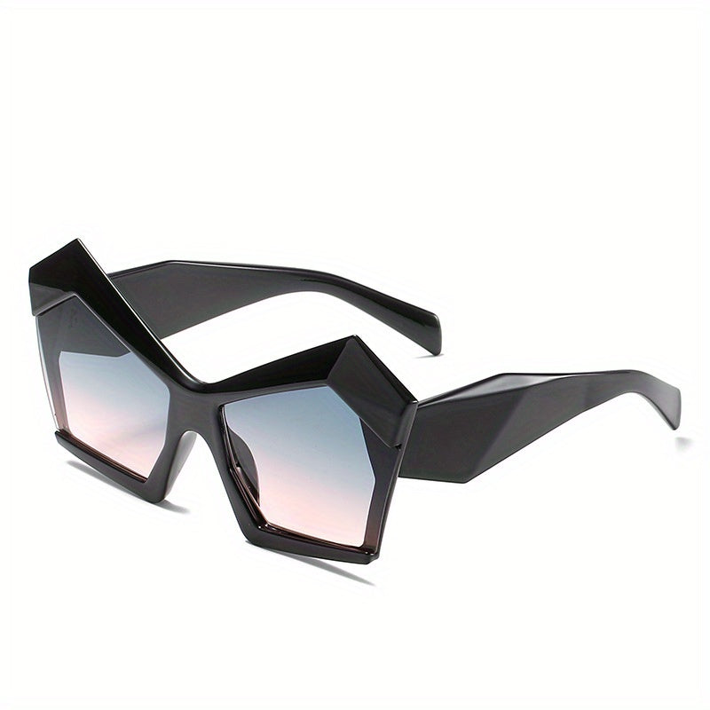 Men's Retro Cat Eye Large Frame Sunglasses