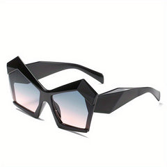 Men's Retro Cat Eye Large Frame Sunglasses