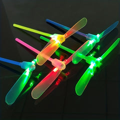 Luminous Plastic Bamboo Dragonfly Flying Toys for Field Camping