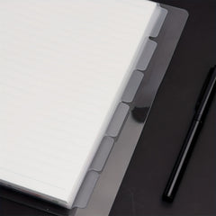12pcs A5 Transparent Spiral Binder with Gilded Stickers Diary Book Separator