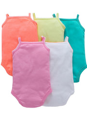 5pcs Infant Cami Romper Cotton Bodysuits Baby Girls Toddler Summer Clothes