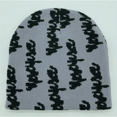 Y2K Jacquard Knitted Hat Hip Hop Outdoor Sports Streetwear
