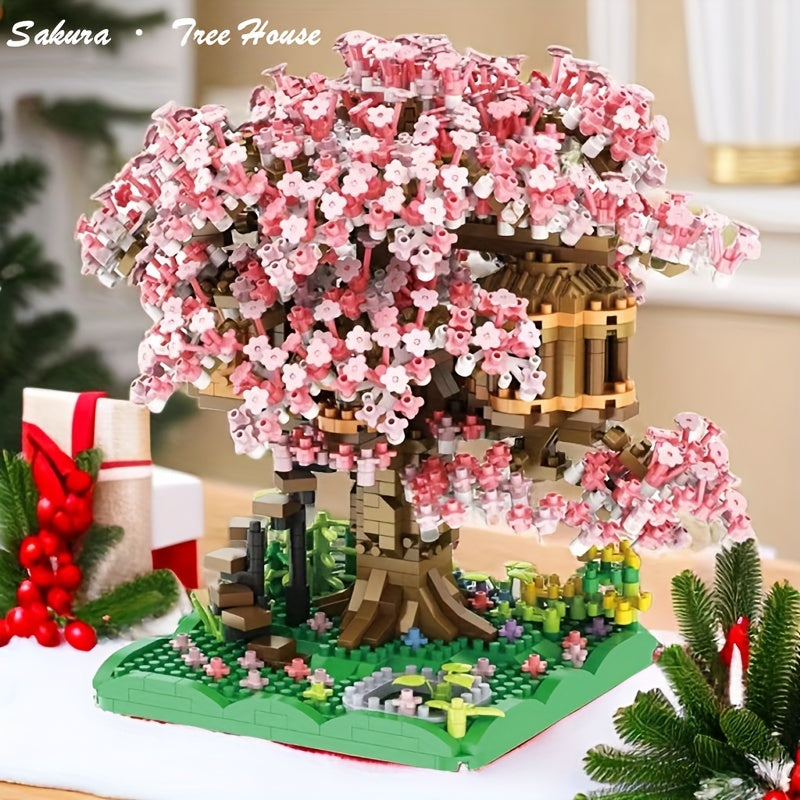 Cherry Tree House Bonsai Construction Set DIY Toys Halloween Christmas