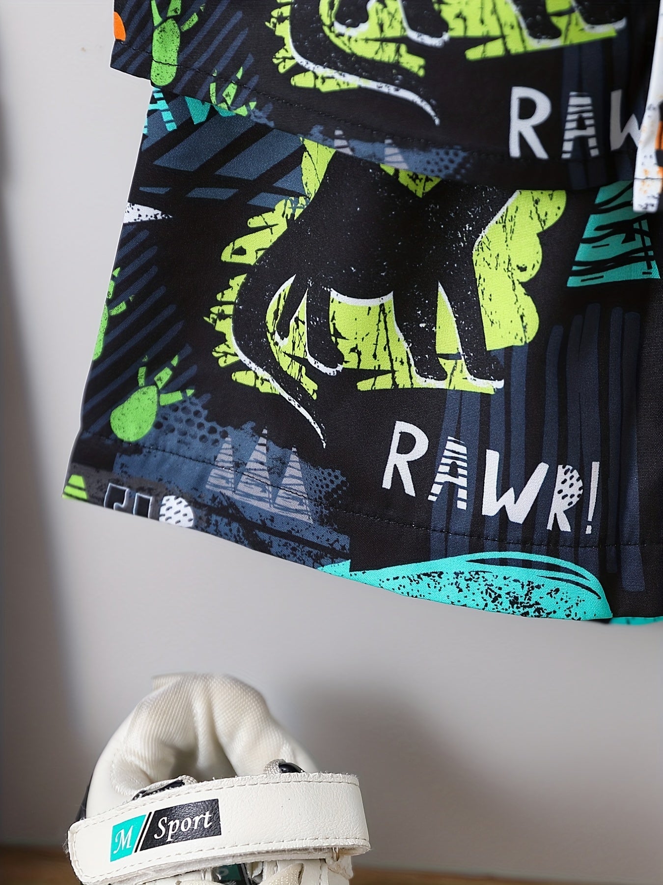 2pcs Toddler Boys Dinosaur Shirt & Shorts Set Kids Summer Clothes