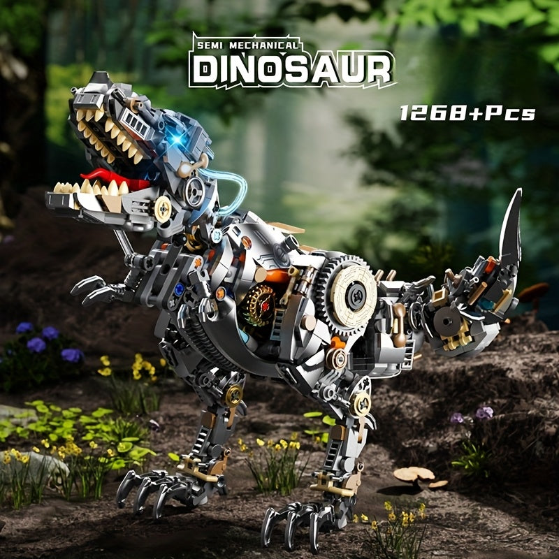 1268pcs Jurassic Mechanical Dino Blocks Tyrannosaurus Rex Model