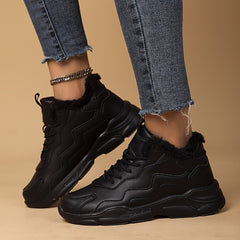Women's Non-slip Medium Tube Snow Boots Thick Bottom Warm Sneakers