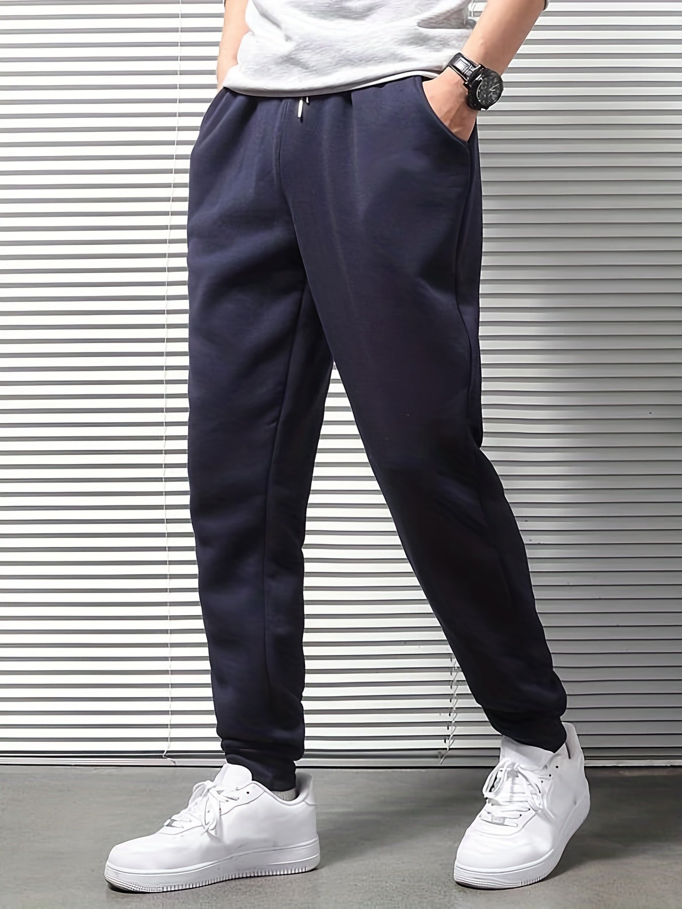 Men's Drawstring Sweatpants Loose Casual Jogger Pants