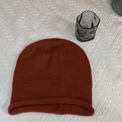 Solid Knitted Hat Ear Protection Warm Hat For Running Cycling