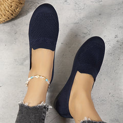 Women's Knit Flat Shoes Soft Sole Casual Walking Flats