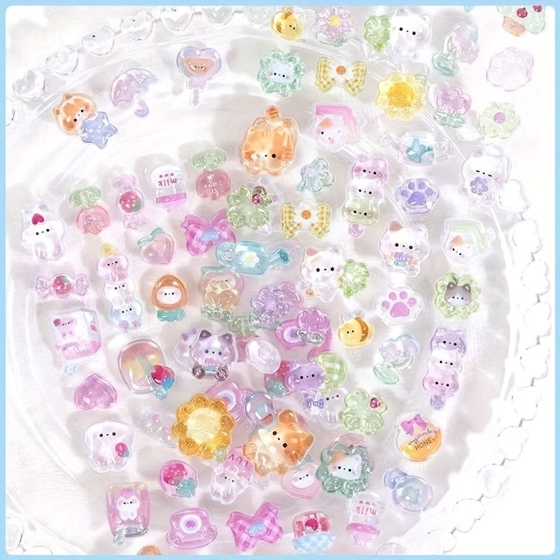 300 Cartoon Animal 3D Stickers Pastel Colors - Phone Cases Journals & Crafts