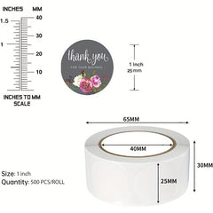 500pcs Thank You Stickers Grey Labels For DIY Stickers