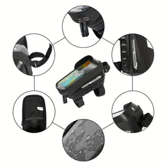 MTB Front Handlerbar Bag Rainproof 17 Phone Case Bike Top Tube Bag