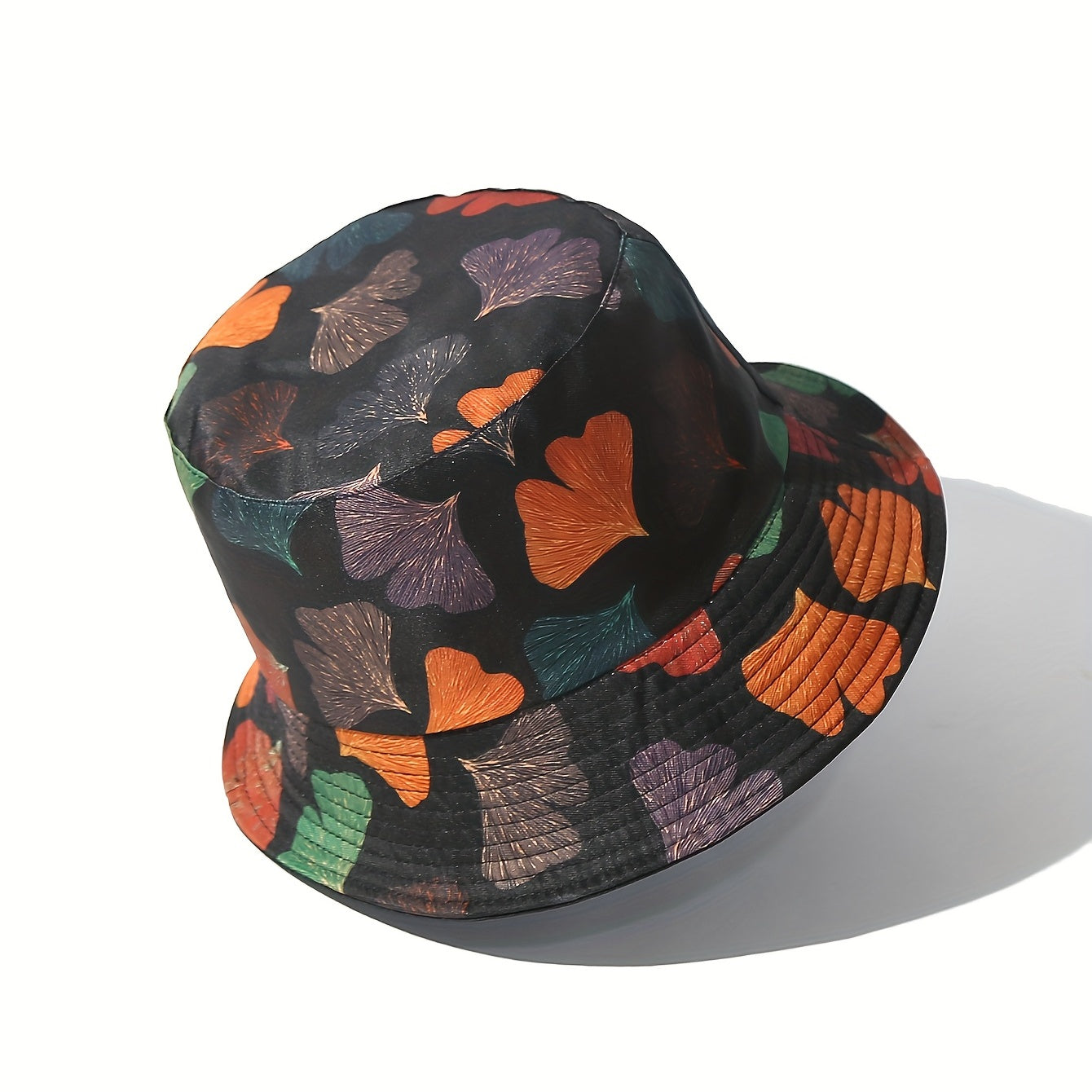 Unisex Ginkgo Leaf Sunshade Bucket Hat - Outdoor Vacation