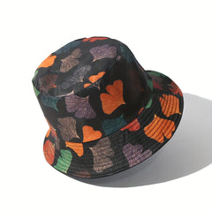 Unisex Ginkgo Leaf Sunshade Bucket Hat - Outdoor Vacation