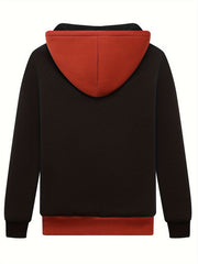 Boys Block Zip Up Hooded Jacket