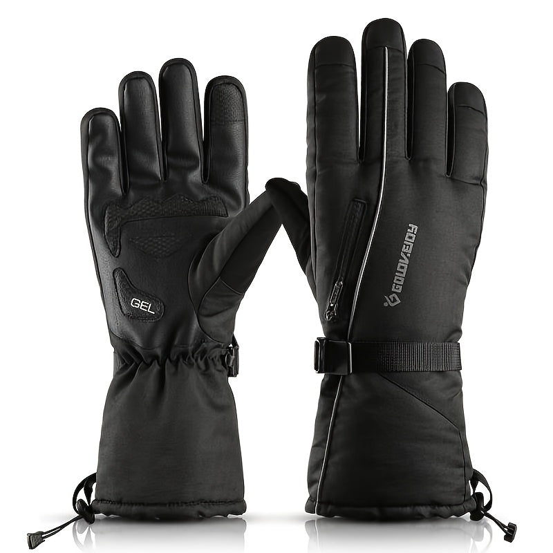 Waterproof Ski Gloves with Pocket for Men and Women