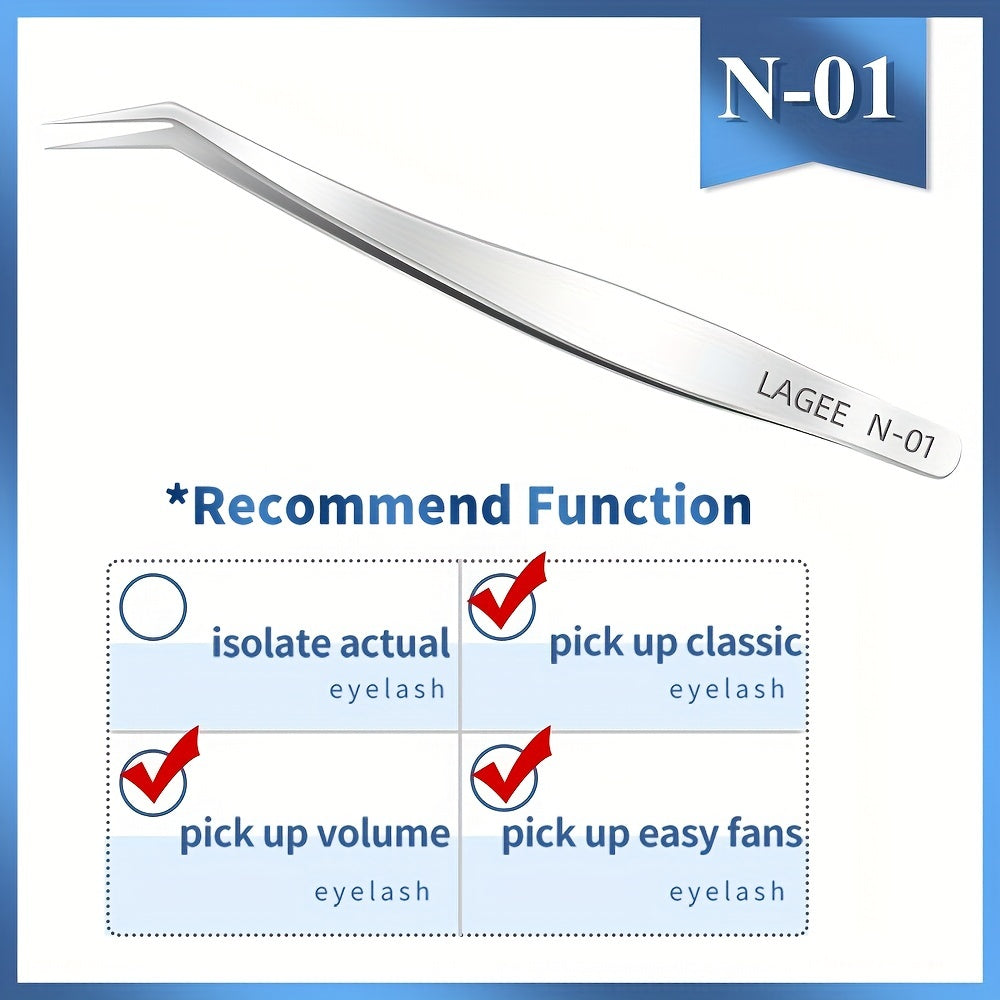 False Eyelashes Tweezers Stainless Steel Lash Extensions Tool