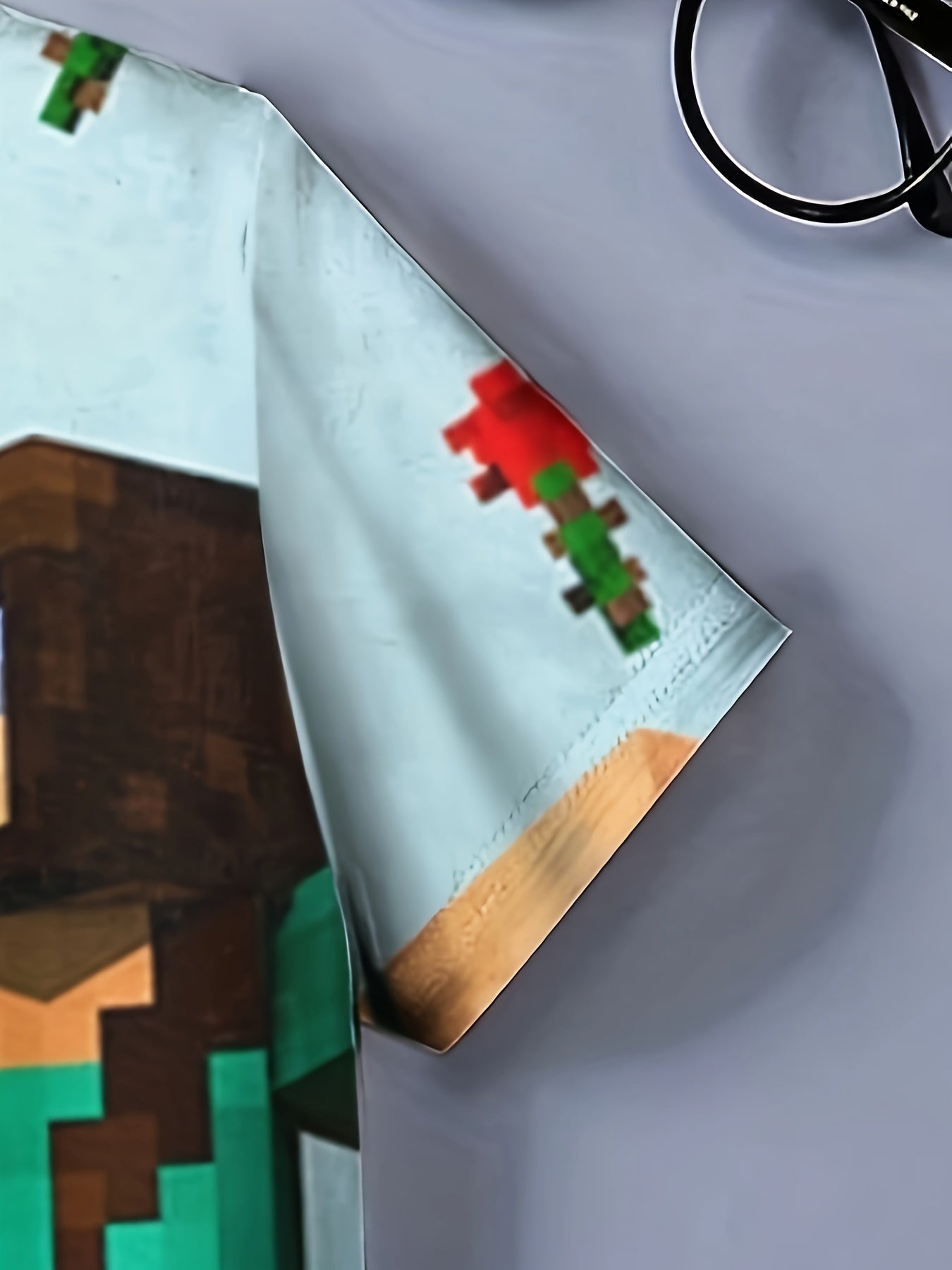 Pixel Friends 3D Print T Shirt Boys Toddler Short Sleeve Crew Neck