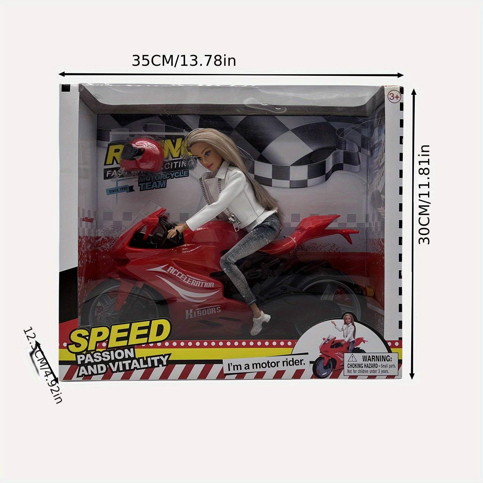Sliding Simulation Motorcycle Doll Joint Bendable Motorcycle