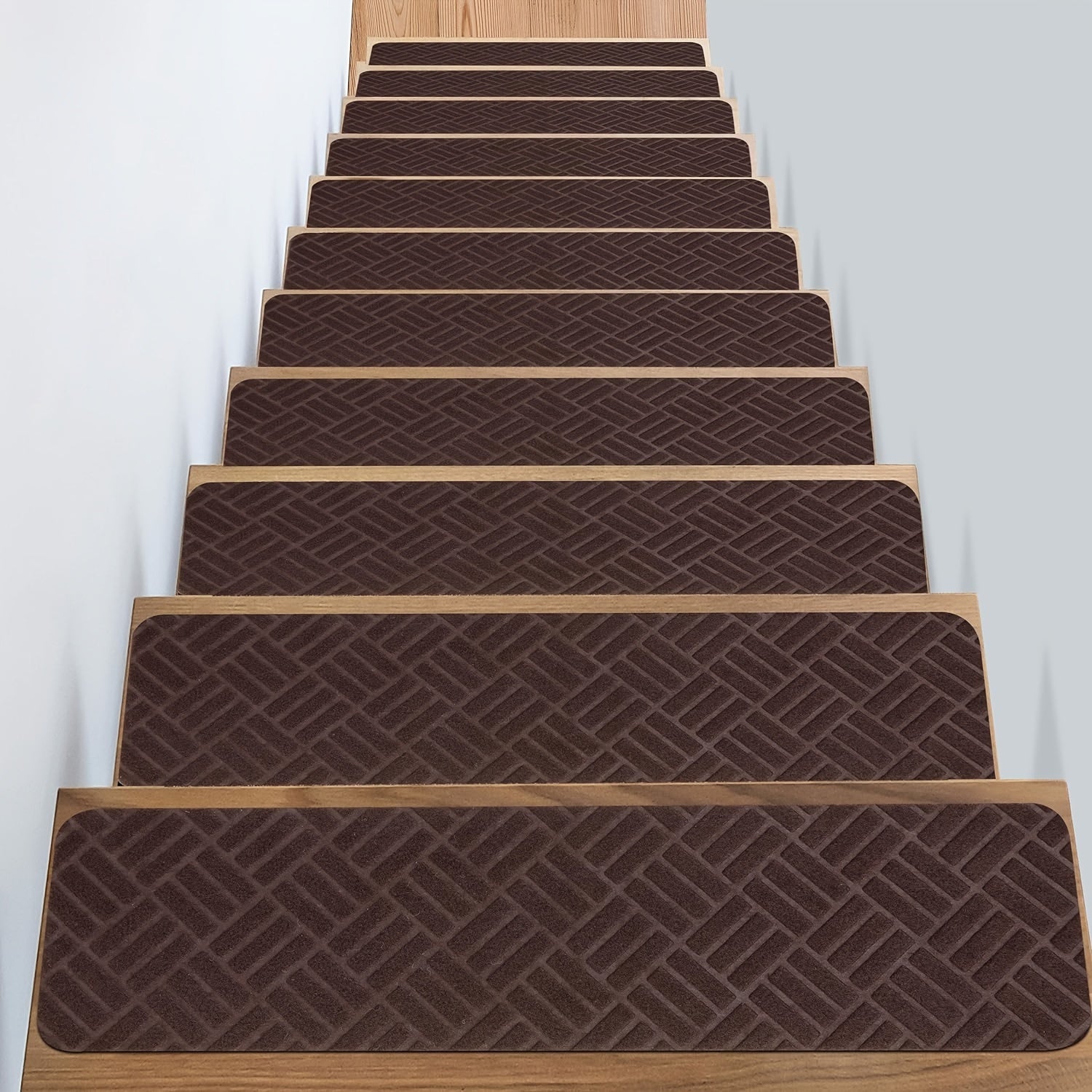 15pcs Carpet Stair Treads Non Slip With Self Adhesive 76 X 20 Reusable