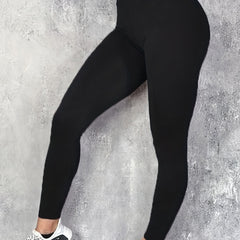 Sports Leggings Women's Plus Letter Print High Rise Leggings