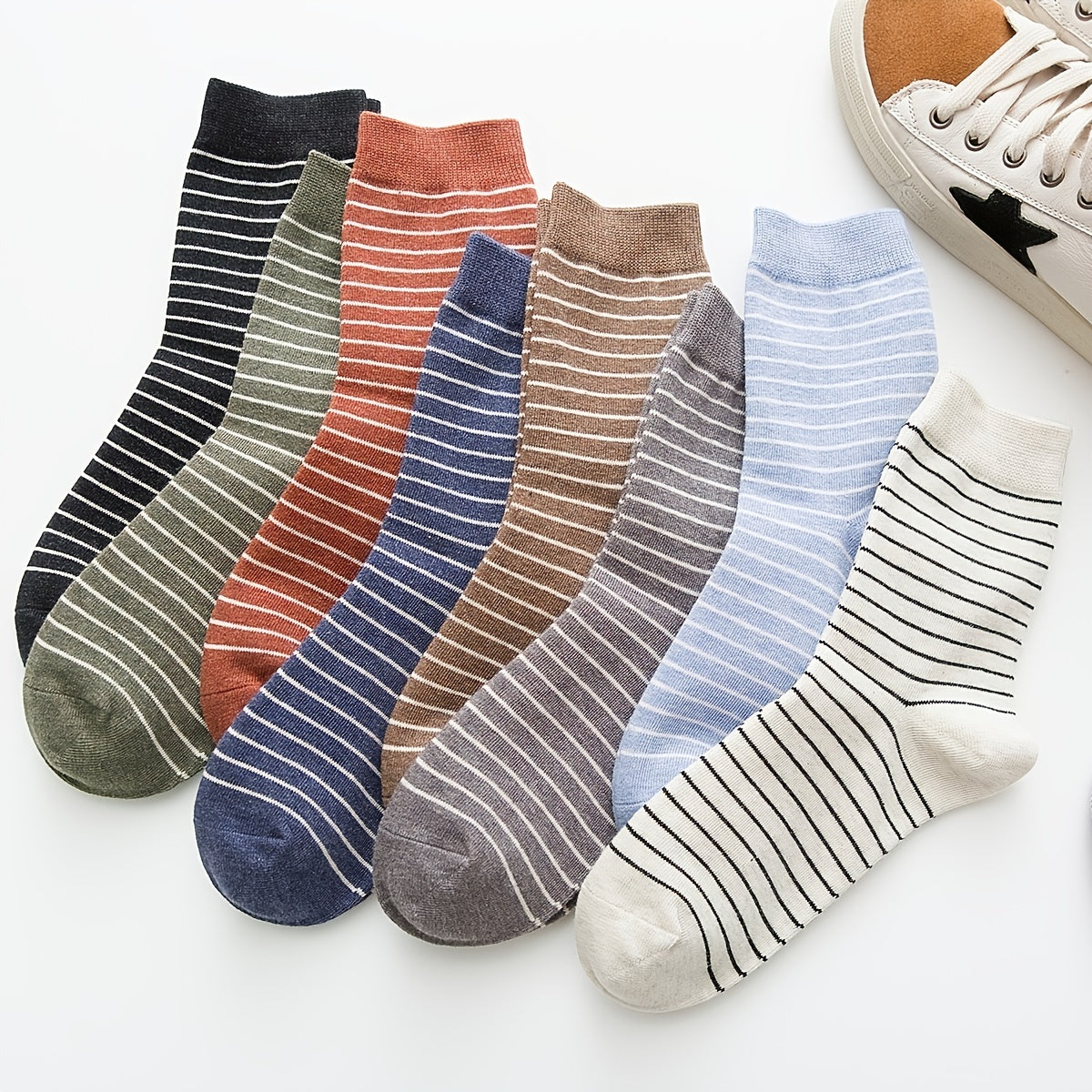 4 Pairs Striped Sports Socks for Women