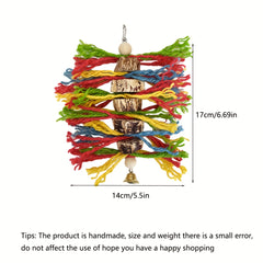 Colorful Bird Parrot Bite String Star Fruit Wood Toy For Peony Bird