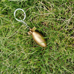 Creative Bomb Shaped Medicine Bottle Keychain Waterproof Sealed Jar Pendant