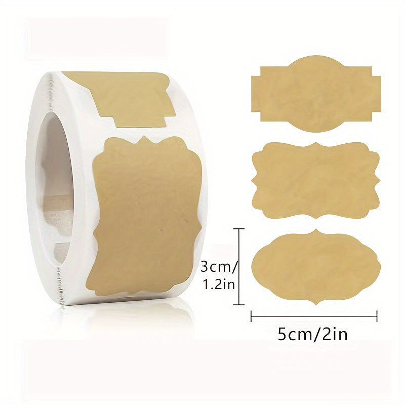 Cowhide Paper Packaging Sticker