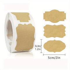 Cowhide Paper Packaging Sticker