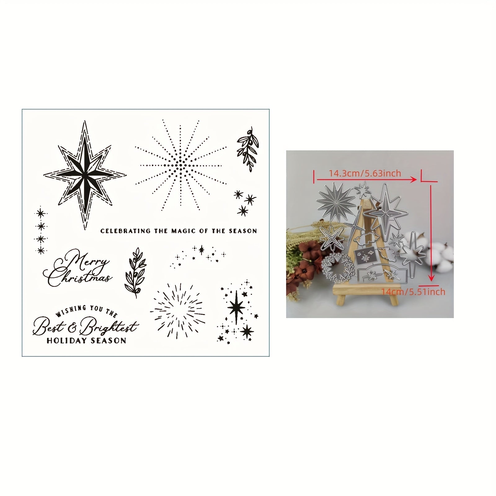 Christmas Metal Cutting Dies And Stamps Set for DIY Scrapbooking