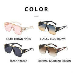 Polygon Sunglasses Vintage Punk Oversized Women's Eyewear