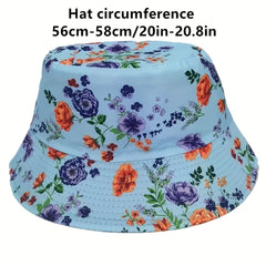 Flower Fisherman Hat Rose Flower Hat Print Visor Hat Floral Hat